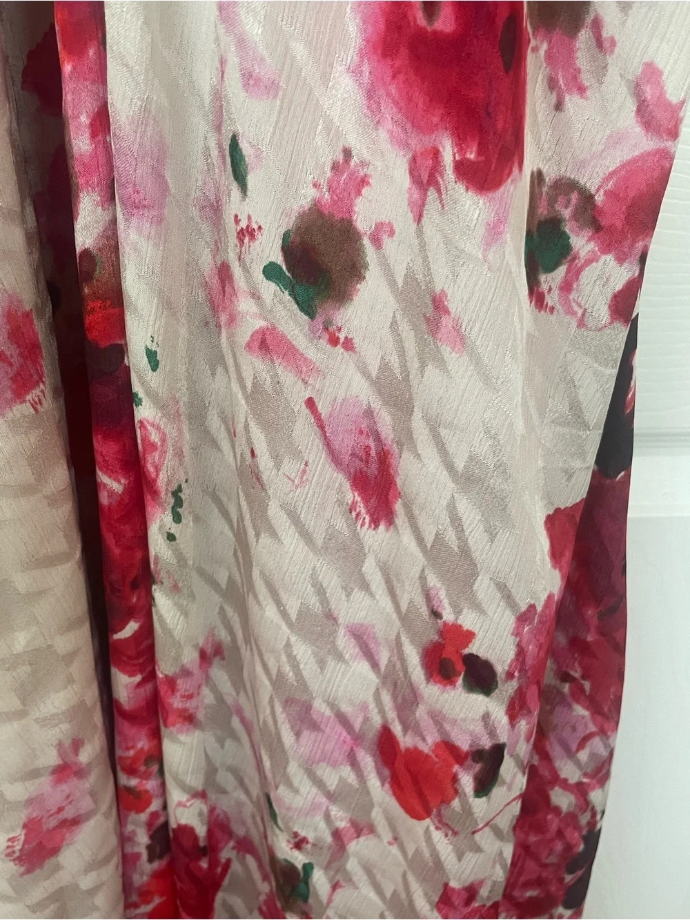Floral Midi Dress Roses Smocked Waist Feminine Romantic Cottagecore Euro Summer - Picture 10 of 16
